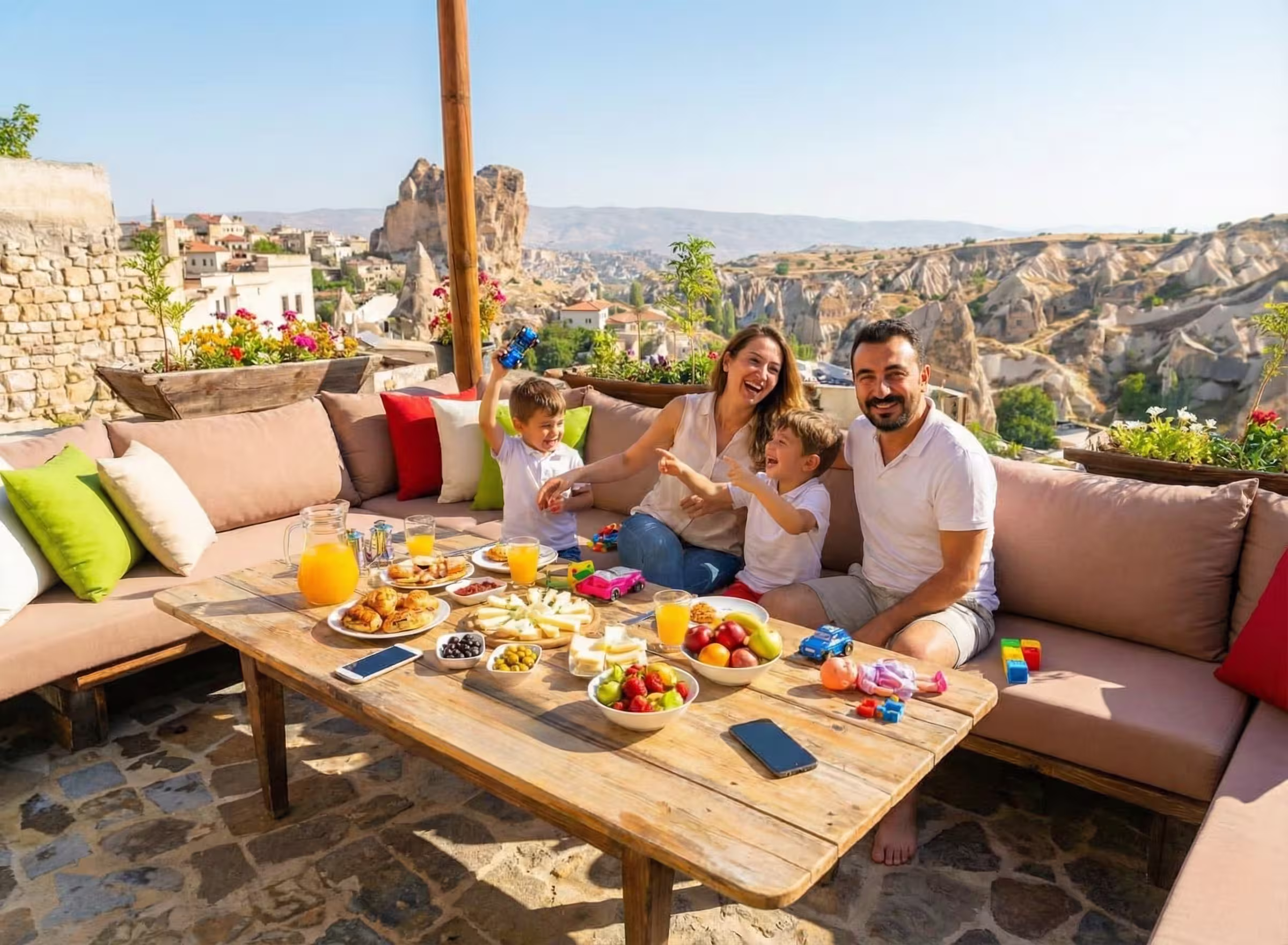 Anitya terrace — Cappadocia balloon and panorama