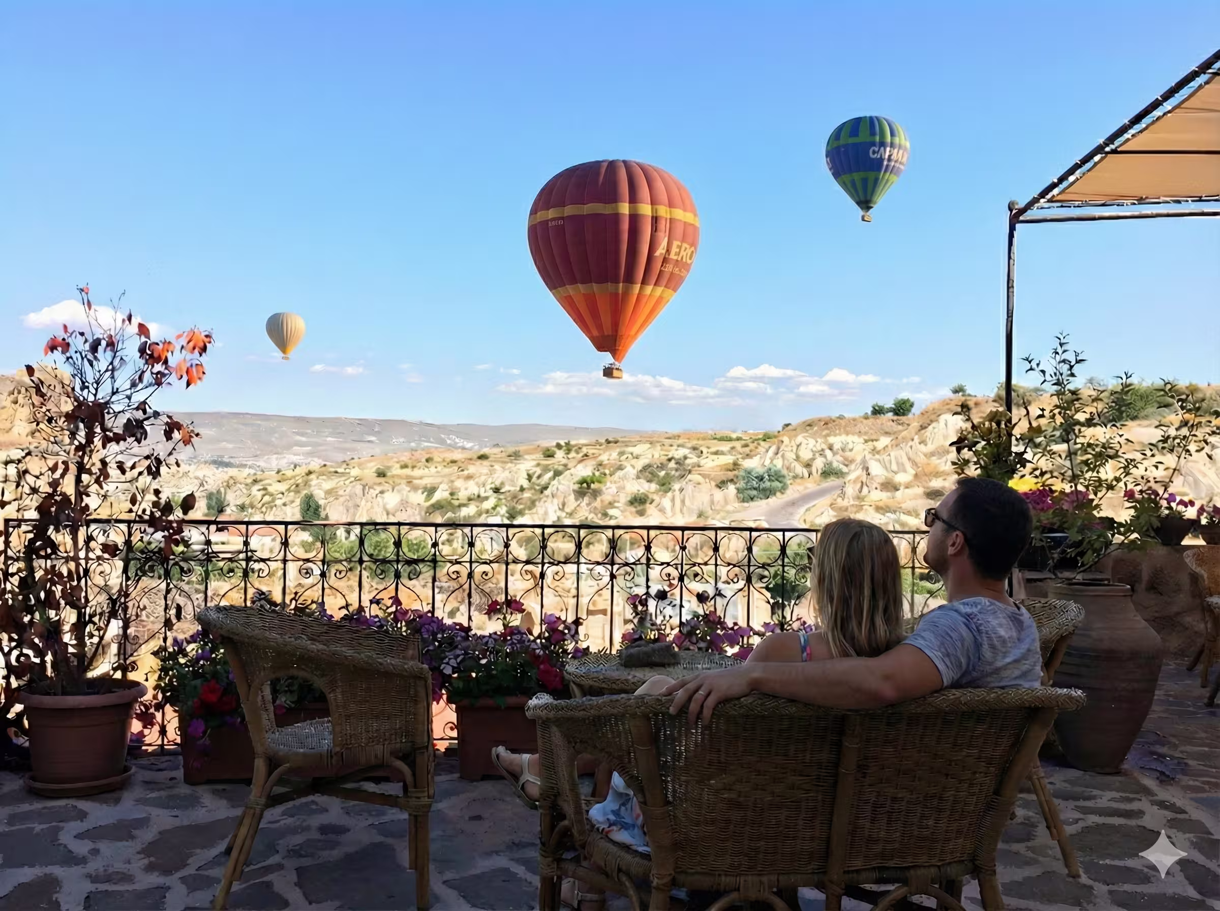 Hot air balloon, Ortahisar silhouette